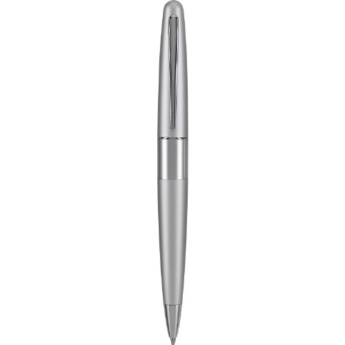 Pilot Metropolitan Collection Ball Point Pen, Silver Barrel, Classic Design, Medium Point, Black Ink (91308)