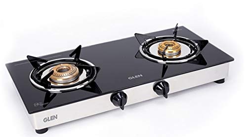 Glen 2 Burner ISI LPG Gas Stove 1020 GT Junior Brass Burners