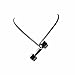 Regalia Dumbell Power Pendant Necklace (Black)