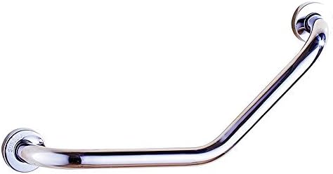 SYIDINZN Shower Grab Bar Handle Grip Bar, Stainless Steel L-shaped Bathroom Bathtub Toilet Handrail Arm Safe-Grip Bar with Screw for Elderly Helping - Chrome