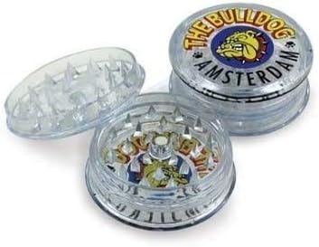 The Bulldog Amsterdam Plastic Grinder | 3 Parts Clear Acrylic Plastic Grinder for King Size Rolling Papers - Image 4