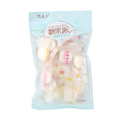 Exiao 30pcs DIY Compressed Face Mask Women Beauty Disposable Mask Paper Natural Skincare Paper Sheet New