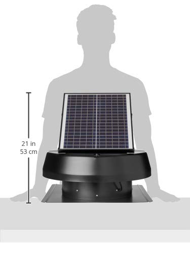 iLIVING HYBRID Ready Smart Thermostat Solar Roof Attic Exhaust Fan, 14