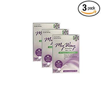 My Way Emergency Contraceptive 1 Tablet *Compare to Plan B One-Step* Set of 3 Pills