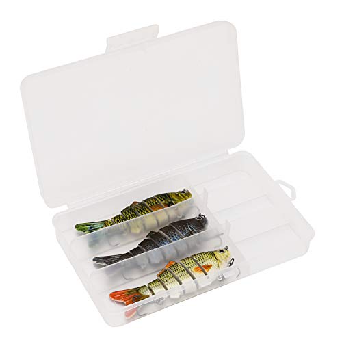 Magreel Leurre Pêche Mer Multi Articulé, Leurre Truite Kit De Pêche Au Leurre à Décélération Lente Pour Truite, Brochet, Perche Et Plus – Lot De 3