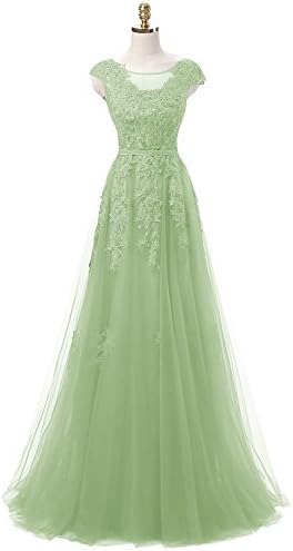Favors Dress Cap Sleeves Lace Prom Bridesmaid Dresses Formal Evening PD03