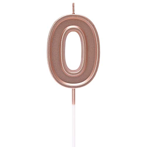 AOSTAR-Birthday-Candles-Number-Rose-Gold-Glitter-Numeral-Candles-Cake-Topper-Decoration-for-Birthdays-Wedding-Reunions-Party-Number-0