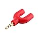 Yosoo 3.5mm Stereo Audio Earphone Headphone 2 Way Splitter Adapter Cable-Gold Plated(Random Color)