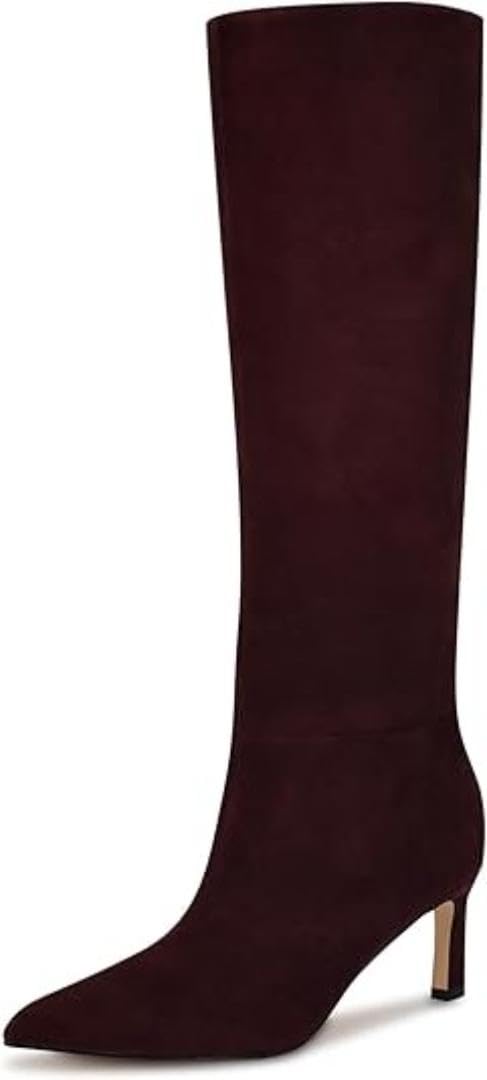 Nine West Women’s Lorthey Boot, Burgundy Suede 600, 7.5