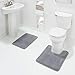 Genteele Memory Foam Bath Mat Non Slip Absorbent Super Cozy Velvet Bathroom Rug Carpet, 20