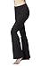 TLC Sport UK Women's Figure Firming Sculpting Compression Waisted Bootcut Bootleg Yoga Pants Black