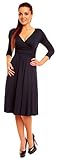 Zeta Ville Women's V Neck 3/4 Sleeve Casual Jersey Dress 282z