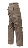 Camouflage Military BDU Pants, Army Cargo Fatigues (Khaki, Size Medium)