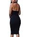 Lalagen Women's Halter Hollow Out Backless Midi Bodycon Club Dress