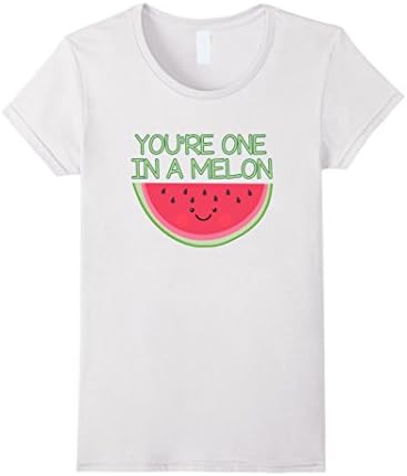 Women's You're One In A Melon Kawaii Watermelon T-Shirt Small White