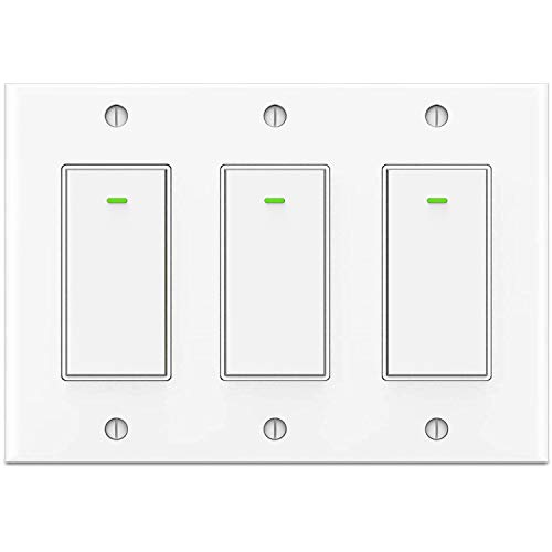 Smart Switch WiFi Light Switch 3 Gang Compatible with Alexa Google Home