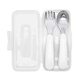 OXO Tot On-The-Go Fork/ Spoon Set With Carrying Case, Teal