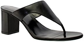 Loriblu Black Leather Thong Slide