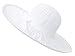 Women's UPF 50+ Protection Summer Floppy Beach Sun Hat,White