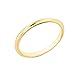 10K Yellow Gold Dainty 2mm Wide Comfort Fit Band Traditional Wedding Ring for Women and Men and Men