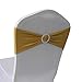 WELMATCH Gold Spandex Chair Bands Sashes - 100 pcs Wedding Banquet Party Event Decoration Chair Bows Ties (Gold, 100 pcs)