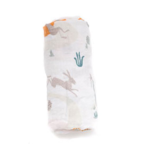 Saranoni Luxury Decorative Muslin Swaddle Baby Blanket (Slow and Steady