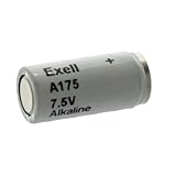 Exell Battery A175 Alkaline 7.5V Battery TR175, MN175, 1501, White/Silver