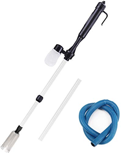 Candeer Electric Aquarium Gravel Cleaner, Battery Vacuum Cleaner Water Filter Washer Siphon for Water Changing, Sand Washing, Absorption of Feces