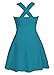 COCOPEAR Women's Elegant Crossover One Piece Swimdress Floral Skirted Swimsuit Dark Prussian Blue 3XL/16-18