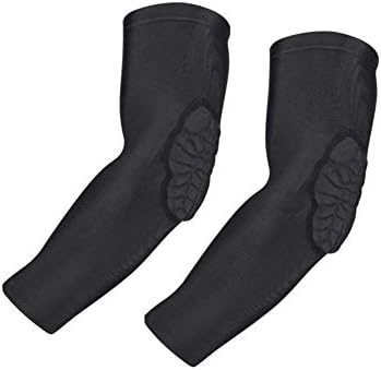 TUOY Kids Youth Elbow/Knee Pads Padded Compression Arm/Knee Sleeve for Football Basketball Baseball Soccer Protector Gear (1 Pair)