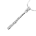 chelseachicNYC Crystal Flute Musical Instrument Necklace Silver