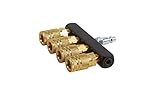 Hitachi 115315 Aluminum and Brass Straight Manifold with 4 Couplers and Plug 1/4