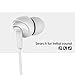 UiiSii C200 in Ear Headphones with Mic Earphones Stereo Earbuds Bass 3.5mm Jack Headset for Apple iOS and Android Computer PC Tablet(White)