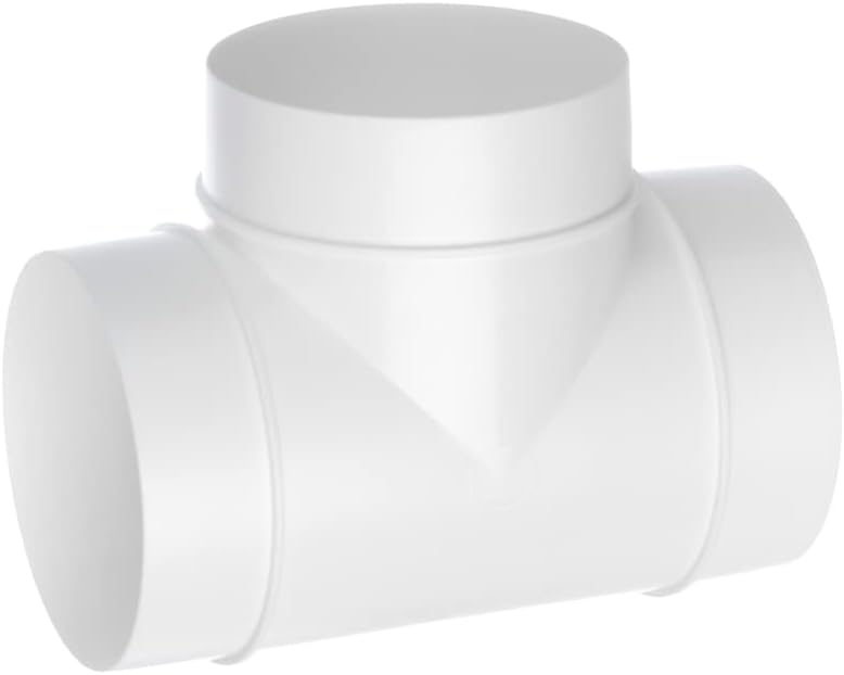 EUROPLAST 100mm 4 Inch T-Joint 3 Way Round PVC Ducting Connector Ventilation