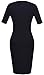 HOMEYEE Women's Vintage Wear to Work Short Sleeve Red Cocktail Party Dress B327 (10, Black)