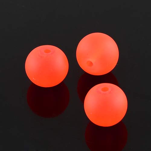 Handicraft Emporium | Frosted Glass Beads | Round | 1 Strand Approx 80cm (12mm, Orange Red)