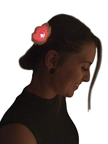LED Light up ZuZu Flower Clip for Hair - Glow in the Dark, Party Favor