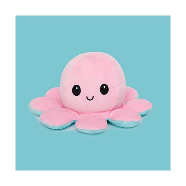 JUNIORE-Reversible-Octopus-Double-Sided-Flip-Octopus-Doll-Small-Stuffed-Animal-Cute-Reversible-Plush-Toy-for-Kids-Boys-Girls-Infants-Adults-Teens-Mood-Plush-Emotions-Pink-Light-Blue JUNIORE Flip Octopus - Double Sided Reversible Octopus Doll Small Stuffed Animal Cute Flip Plush Toy for Kids Boys Girls…
