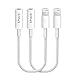 EPtech Lightning to 3.5mm Headphone Jack Adapter for iPhone 7 and iPhone 7 Plus, iPhone 7 Lightning Port to 3.5mm Female Audio Jack Headphone Cable Adapter (White)(2 Pieces)