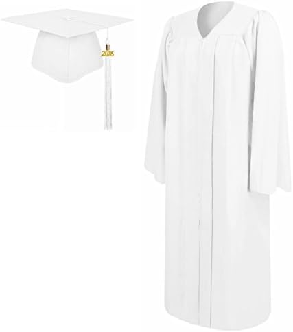 Matte Graduation Gown and Cap Tassel 2021, for Adult