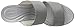 crocs Women's Leigh II 2 Strap Wedge W Wedge Sandal, Silver/Graphite, 8 M US