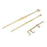 ammoon Violin Luthier Tools Kit Set Sound Post Gauge Measurer & Retriever Clip & Setter Brass