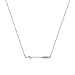 925 Sterling Silver Classic Love Polished MINI Sideways Arrow Womens Pendant Necklace