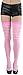 ToBeInStyle Women's Striped Two Tone Thigh Hi Stockings