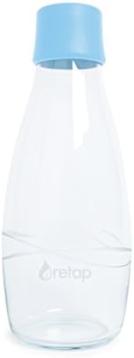 Retap Eco-Friendly Refillable BPA Free Borosilicate Glass Bottle and Water Infusion - Baby Blue – 17-Ounce