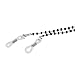 Eyeglass Chain - Pixnor Crystal Beads Beaded Sunglass Chain (Black+Clear)
