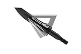 Muzzy 225-MX3-3, Bowhunting 100 Grain, .025" 3 Blade Broadhead, 1-1/4" Cutting Diameter, 3 Pack