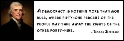 From amazon.co.uk/Wall-Quote-Jefferson-Democracy-Forty-nine/dp/B00CTNB92O: Wall Quote - Thomas Jefferson - A Democracy Is Nothing More Than ... Wall Quote - Thomas Jefferson - A Democracy Is Nothing More Than ...