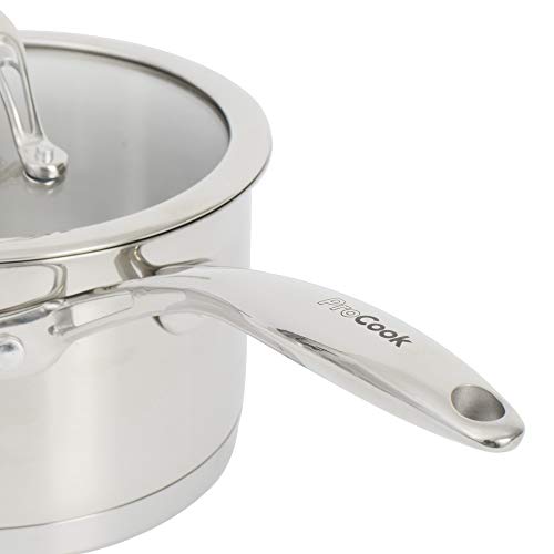 ProCook Professional Stainless Steel Saucepan with Lid 18cm / 2.6L