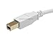 Monoprice USB Type-A to USB Type-B 2.0 Cable - Gold Plated, 28/24AWG, 3 Feet, White